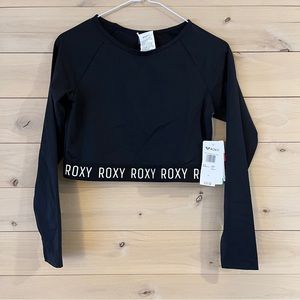 Roxy Crop UV Swim / Workout Top Large NWT